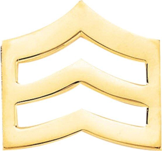 Blackinton Smooth Sergeant Chevrons in Gol-Tone